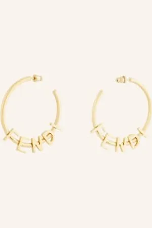 Fendi Kreolki graphy gold