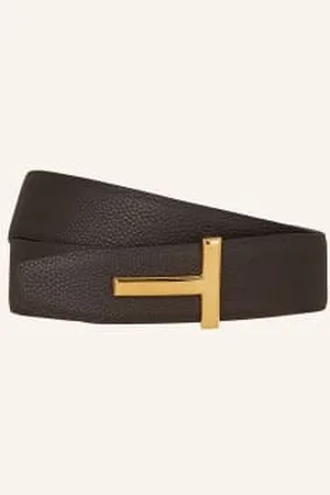 Tom Ford Pasek Skórzany Dwustronny schwarz
