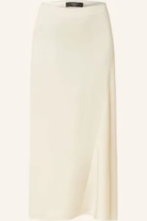 Max Mara Spódnica Satynowa Aia weiss