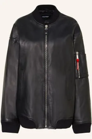 Dsquared2 Bluzon Oversize Ze Skóry schwarz