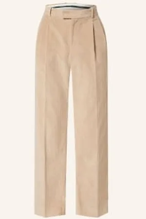 Drôle de Monsieur Drôle De Monsieur Spodnie Sztruksowe Relaxed Fit beige
