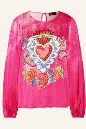 Grace Bluzka Z Satyny pink