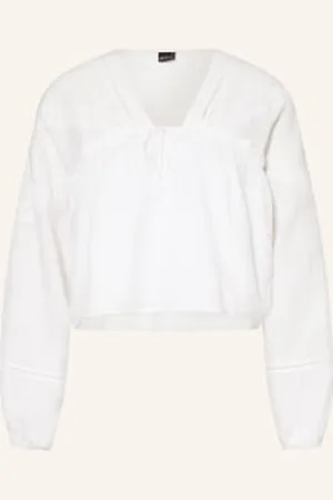 Gina Tricot Bluzka Z Falbankami weiss