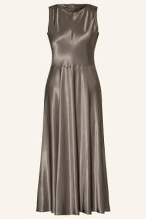 Luisa Cerano Sukienka Koktajlowa Z Satyny beige