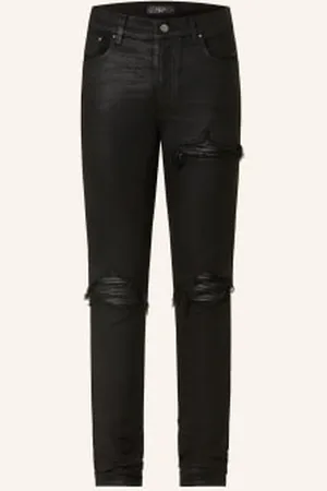 AMIRI Jeansy Coated Skinny Fit schwarz