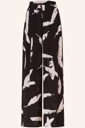 Alexander McQueen Spodnie Marlena Z Jedwabiu schwarz