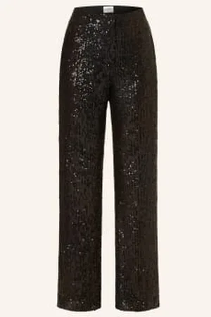 Claudie Pierlot Spodnie Marlena Z Cekinami schwarz