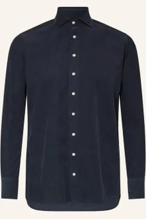ARTIGIANO Koszula Sztruksowa Classic Fit blau