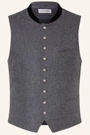 Grasegger Manufaktur Kamizelka Do Stroju Ludowego Aurach Slim Fit grau