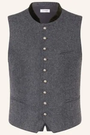 Grasegger Manufaktur Kamizelka Do Stroju Ludowego Aurach Slim Fit grau