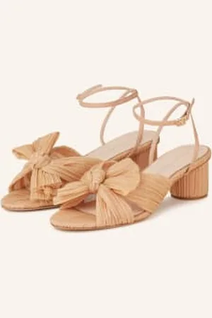 Loeffler Randall Sandały Na Obcasie Dahlia Z Błyszczącą Przędzą orange