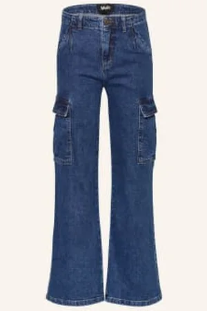 Molo Jeansy Bojówki Addy Relaxed Fit blau