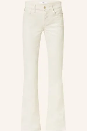 7 for all Mankind Spodnie Bootcut Ze Sztruksu weiss