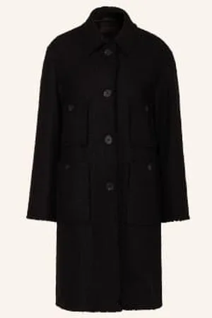 Windsor Płaszcz Wełniany Z Tkaniny Bouclé schwarz