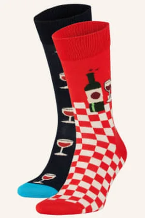 Happy Socks Skarpety, 2 Pary Wine Z Pudełkiem Prezentowym rot
