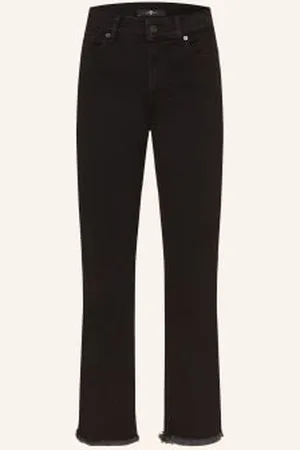 7 for all Mankind Jeansy 7/8 The Straight schwarz