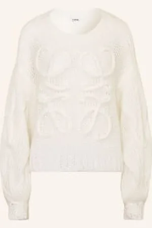 Loewe Sweter Z Dodatkiem Moheru weiss