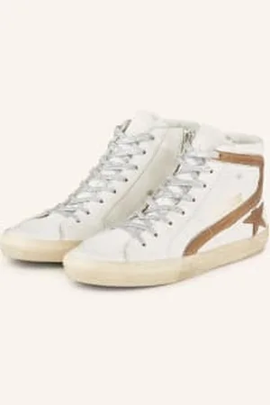 Golden Goose Wysokie Sneakersy Slide weiss
