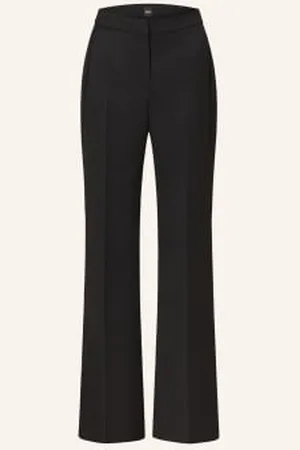 HUGO BOSS Spodnie Bootcut Talia schwarz