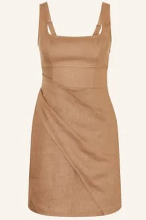 Reiss Sukienka Z Lnu Piper braun