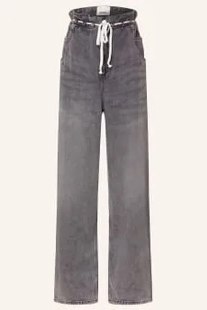 Marant Etoile Jeansy Paperbag Jordy grau