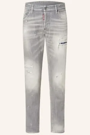 Dsquared2 Jeansy W Stylu Destroyed Skater Extra Slim Fit grau