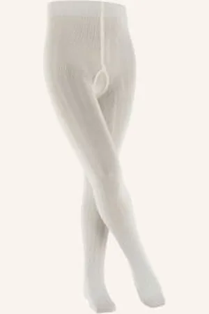 Falke Rajstopy Classic Rib weiss