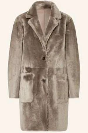 arma leder Płaszcz Skórzany Luceram Dwustronny beige