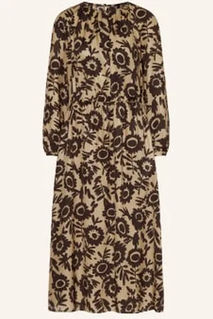 Luisa Cerano Sukienka Z Jedwabiu beige