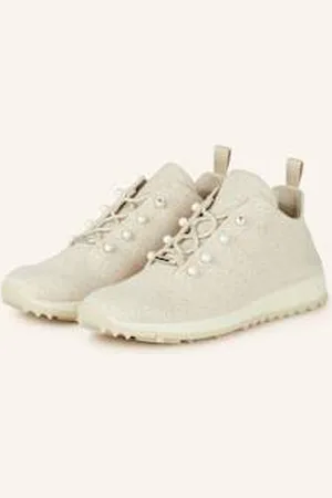 Jimmy Choo Sneakersy Veles Z Ozdobnymi Perełkami beige