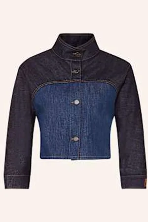 Fendi Krótka Kurtka Jeansowa Z Rękawami 3/4 blau