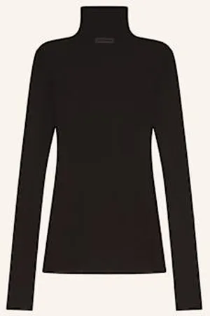 Jil Sander Koszulka Z Długim Rękawem Z Jedwabiu schwarz