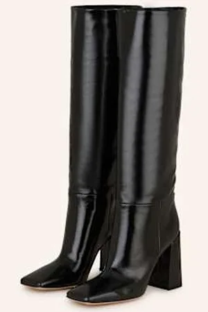 Gianvito Rossi Kozaki Lakierowane Nuit schwarz