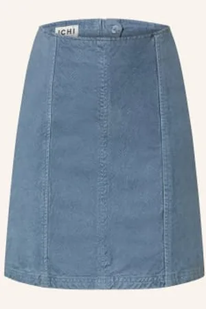 Ichi Spódnica Sztruksowa Ihcorhando blau