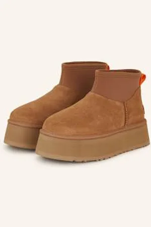 UGG Botki Na Platformie Classic Mini Dipper braun