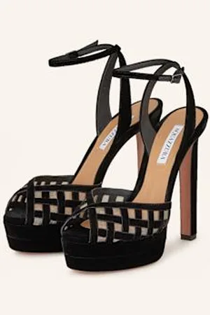 Aquazzura Sandały Na Platformie Romance schwarz