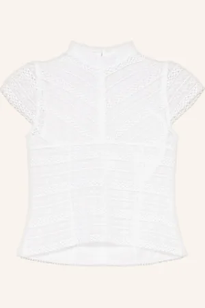 Anno Domini Apparel Bluzka Bawarska Vicky Z Koronki weiss