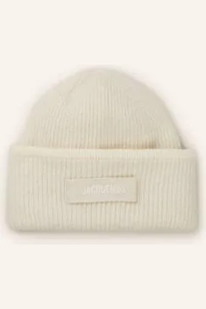 Jacquemus Czapka Le Bonnet Gros Grain Z Alpaką weiss