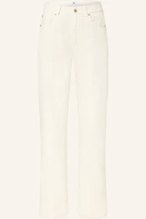 7 for all Mankind Spodnie Sztruksowe Tess weiss