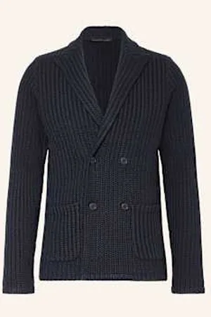 Drykorn Marynarka Z Dzianiny Masud Regular Fit blau