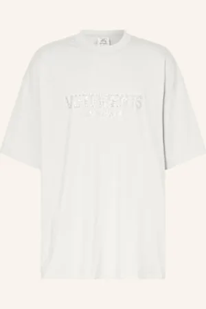 Vetements Koszulka Oversize Z Ozdobnymi Kamykami grau