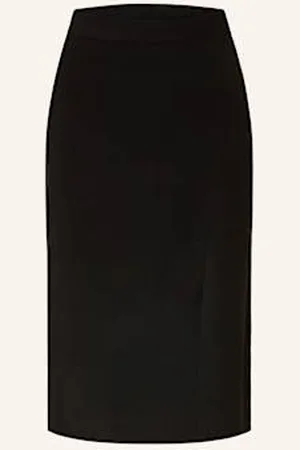 REPEAT cashmere Spódnica Z Dzianiny Z Wełny Merino schwarz