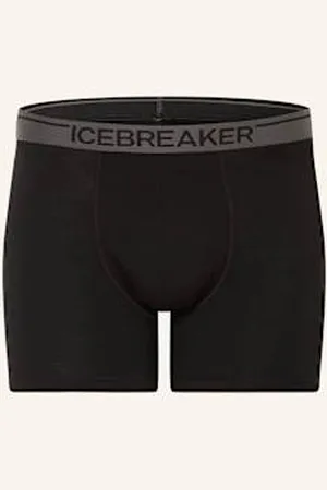 Icebreaker Bokserki Z Bielizny Funkcyjnej Anatomica Z Wełny Merino schwarz