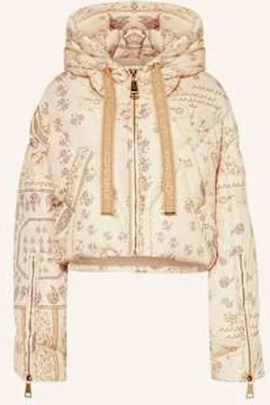 Khrisjoy Krótka Kurtka Puchowa Bandana beige