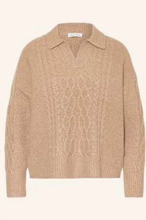 Mrs & HUGS Koszulka Polo Z Dzianiny beige