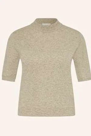 Claudie Pierlot Dzianinowa Koszulka beige