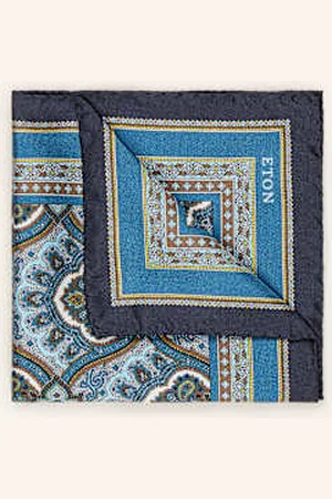 Eton Poszetka Z Jedwabiu blau