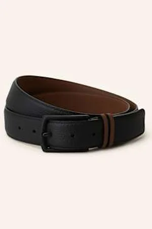 Ermenegildo Zegna Pasek Skórzany schwarz
