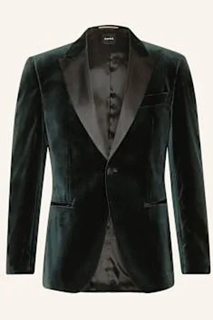 HUGO BOSS Marynarka Smokingowa Hutson Slim Fit gruen