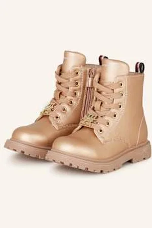 Tommy Hilfiger Botki Sznurowane rosegold
